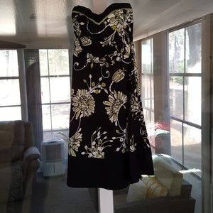 Strapless floral dress